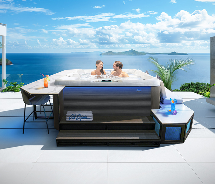 Calspas hot tub being used in a family setting - Hempstead